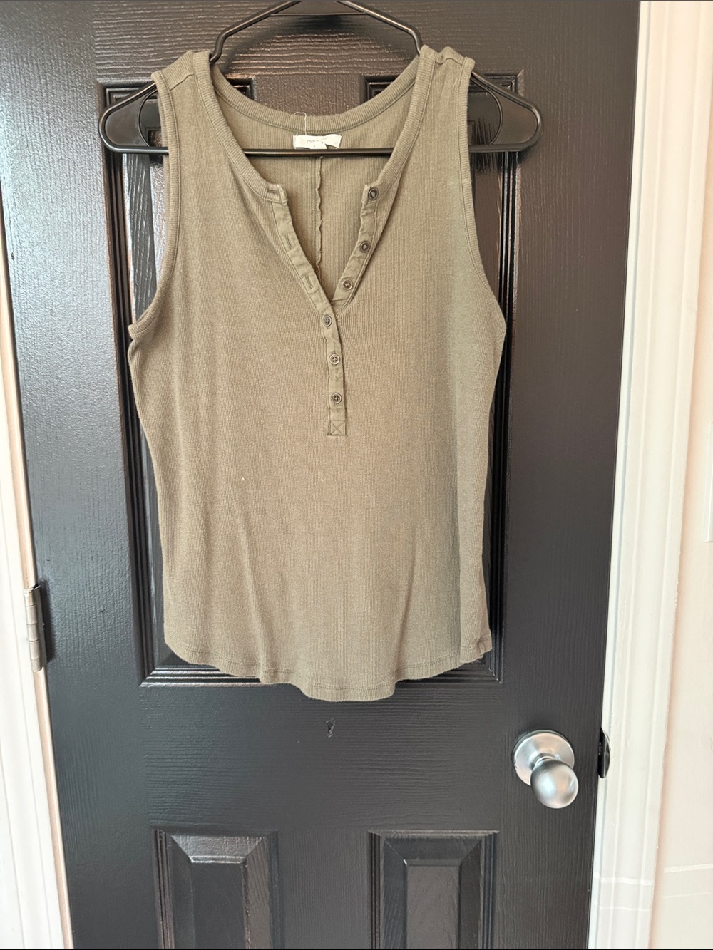 Maurices Olive Henley Tank Top